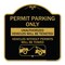 Signmission Permit Parking Unauthorized Vehicles Ticketed Vehicles w/o Permits W Alum, 18" x 18", BG-1818-23310 A-DES-BG-1818-23310 - alternate 1